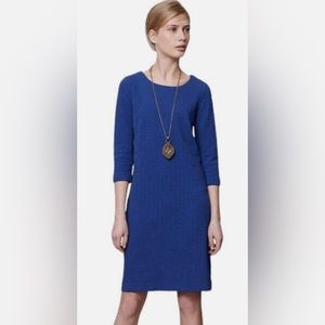 Ganni Anthropologie -  Lousa Shift Dress with Textured Cotton Stretch in…